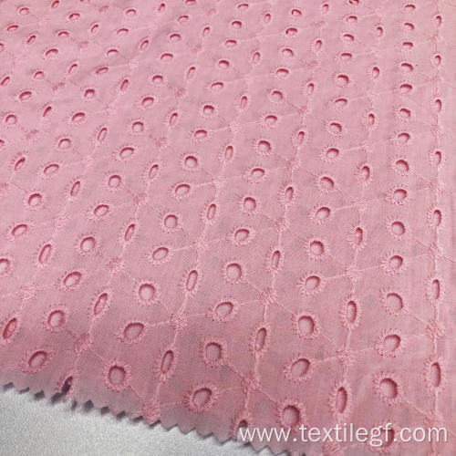 Pink Embroidery Cotton Fabric